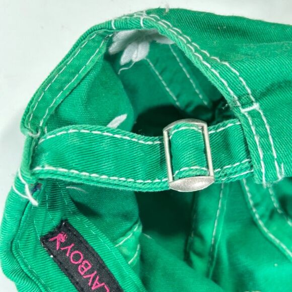 Vintage Women's Playboy H3 Sport Gear Hat Adjustable Green Embroidered w/ Clover - Picture 9 of 9
